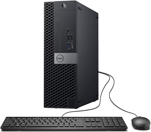DELL OptiPlex 7050 SFF Desktop Computer, 21.5"" New FHD Monitor Bundle, PC Set, Intel Core i5-6500, 3.2GB-3.6GHz, 16GB RAM, 512GB SSD, DP Cable, Keyboard, Mouse, Windows 10Pro (Renewed), Black