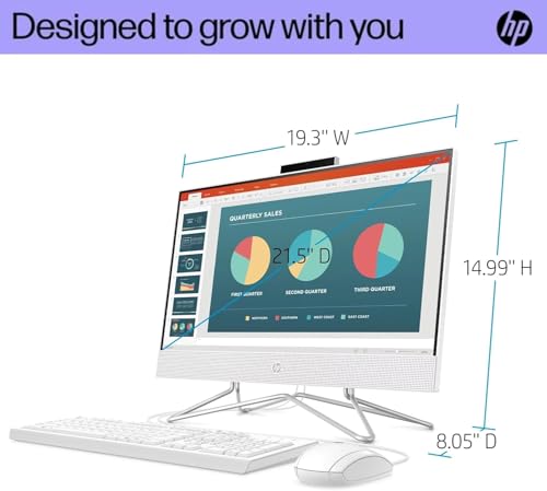 HP 2024 Newest 21.5 inch All-in-One Desktop PC | Windows 11 Pro | Intel Dual-Core Processor | Mouse and Keyboard | FHD Display (32GB RAM | 1TB SSD)