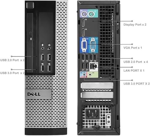 Dell OptiPlex 9020 SFF Desktop Computer with 22" LCD Monitor,Desktop PC Speakers,Intel Core i7-4790 3.2GHZ, 16GB RAM, 256GB SSD,Keyboard & Mouse,DVDRW,DisplayPort, Wi-Fi, BT,Windows 10 Pro(Renewed)
