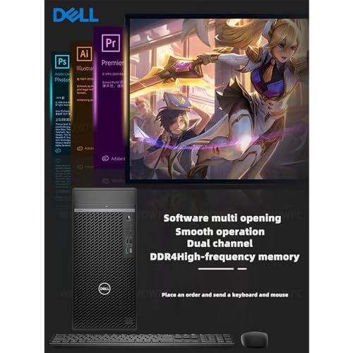 Dell OptiPlex 7000 Series Tower Business Desktop, Intel Core i7-12700, 64GB DDR5 RAM, 2TB PCIe SSD, DVD-RW, DisplayPort, Wired Keyboard & Mouse, Wi-Fi, Windows 11 Pro, Black