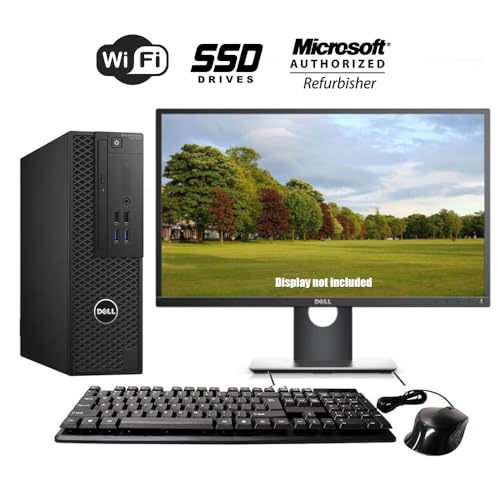 Dell Precision 3420 SFF Desktop Computer PC with NVIDIA Quadro K1200 4GB, Intel Core i5-6600 3.2GHz, 16GB RAM, 256GB SSD, 500GB HDD, 4K Support, Keyboard & Mouse, Windows 10 Pro, Black (Renewed)
