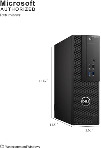 Dell Precision 3420 SFF Desktop Computer PC with NVIDIA Quadro K1200 4GB, Intel Core i5-6600 3.2GHz, 16GB RAM, 256GB SSD, 500GB HDD, 4K Support, Keyboard & Mouse, Windows 10 Pro, Black (Renewed)