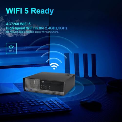 Dell OptiPlex 9020 SFF Desktop Computer with 22" LCD Monitor,Desktop PC Speakers,Intel Core i7-4790 3.2GHZ, 16GB RAM, 256GB SSD,Keyboard & Mouse,DVDRW,DisplayPort, Wi-Fi, BT,Windows 10 Pro(Renewed)