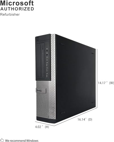 Dell OptiPlex SFF Desktop Computer with 22"" Full HD Monitor Bundle PC Set, Intel Quad Core i5-3570,16GB RAM, 256GB SSD, RGB Keyboard and Mouse, WiFi, Windows 10 Pro (Renewed), Black