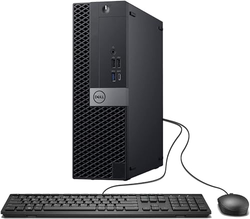 Dell OptiPlex 7050 SFF Home and Business Desktop PC w/ 24in LCD FHD Monitor, 7050 SFF PC Set Bundle i5-6500 3.6GHz, 16GB RAM, 256GB SSD, Wired Keyboard, DP Cord, Win10 pro (Renewed)