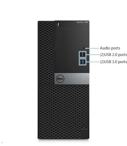 Dell OptiPlex 7050 MT Desktop Computer, Intel Quad Core i7-7700 3.4 GHz, 32GB DDR4 RAM, 1TB SSD, WiFi 6, Bluetooth 5.2, HDMI, Keyboard & Mouse, Windows 10 Pro (Renewed)