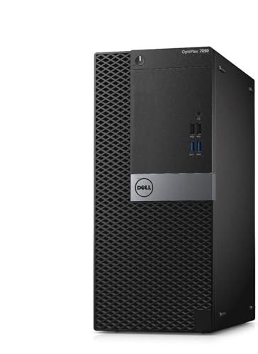 Dell OptiPlex 7050 MT Desktop Computer, Intel Quad Core i7-7700 3.4 GHz, 32GB DDR4 RAM, 1TB SSD, WiFi 6, Bluetooth 5.2, HDMI, Keyboard & Mouse, Windows 10 Pro (Renewed)