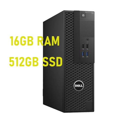 Dell Precision 3420 SFF Small Form Factor Desktop w/ K1200 Graphics Card 4GB, Quad Core i5-6th 3.9GHz, 16GB RAM, 512GB SSD, Wired Keyboard, 4K Support, Win10 pro(Renewed)