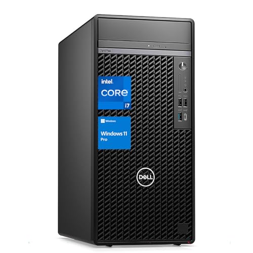 Dell OptiPlex 7000 Series Tower Business Desktop, Intel Core i7-12700, 32GB DDR5 RAM, 1TB PCIe SSD + 2TB HDD, DVD-RW, DisplayPort, Wired Keyboard & Mouse, Wi-Fi, Windows 11 Pro, Black