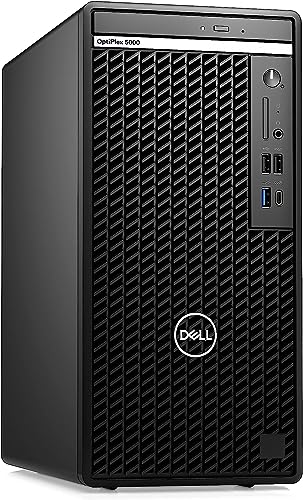 Dell 5000 Optiplex Tower Computer, Intel i9-12900K, 64GB RAM, 2TB NVMe SSD, DisplayPort, HDMI Adapter, USB C, DVDRW, Wi-Fi, Bluetooth, Windows 11 Pro, Black Desktop
