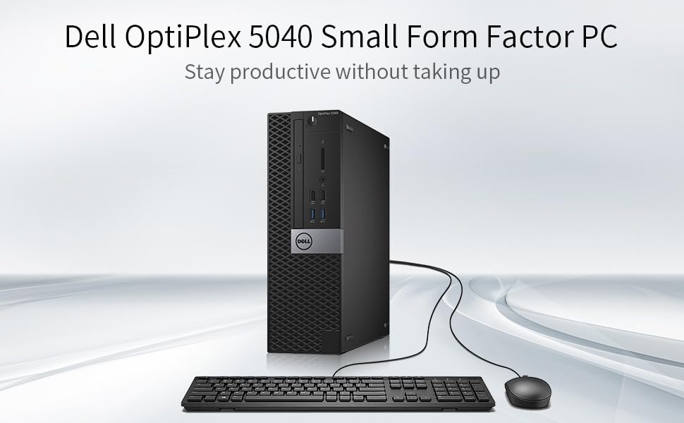 DELL OptiPlex 5040 SFF Desktop PC Computer Inter Core i5-6600 3.3GHz 4-Cores 8GB RAM 256GB SSD, with 23.8" FHD Monitor, Keyboard & Mouse, Wi-Fi, BT, Windows 10 Pro (Renewed)