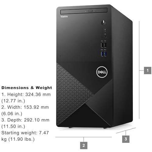 Dell Vostro 3020 3000 Series Tower Business Desktop Computer, 13th Gen Intel 10-Core i5-13400 (Beat i7-12700), 32GB DDR4 RAM, 1TB PCIe SSD, DVDRW, WiFi 6, Bluetooth 5.3, KB and Mouse, Windows 11 Pro