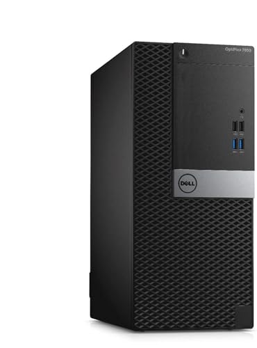Dell OptiPlex 7050 SFF Desktop, 22-Inch Monitor, Intel Quad Core i5-6500 16GB RAM 256GB SSD, WiFi, Bluetooth, Keyboard and Mouse, Win10 Pro (Renewed), Black