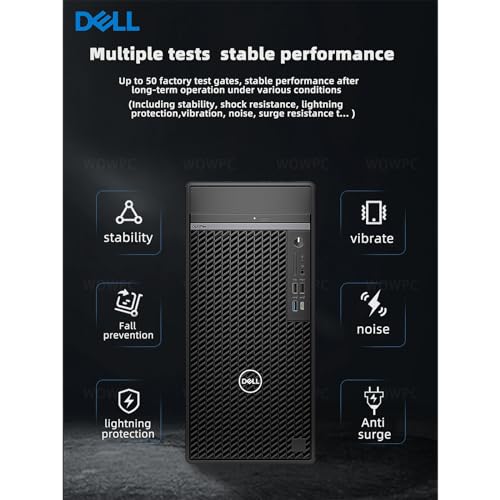 Dell OptiPlex 7000 Series Tower Business Desktop, Intel Core i7-12700, 32GB DDR5 RAM, 1TB PCIe SSD + 2TB HDD, DVD-RW, DisplayPort, Wired Keyboard & Mouse, Wi-Fi, Windows 11 Pro, Black