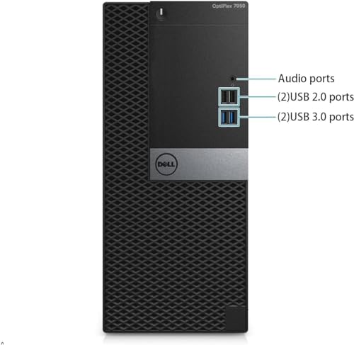 Dell Optiplex 7050 Mini Tower PC Desktop, Intel Core i5-6500 3.2GHz Up to 3.6GHz, 16GB RAM, 256GB SSD, WiFi, Keyboard, Mouse, No DVD, Windows 10 Pro, Black (Renewed)