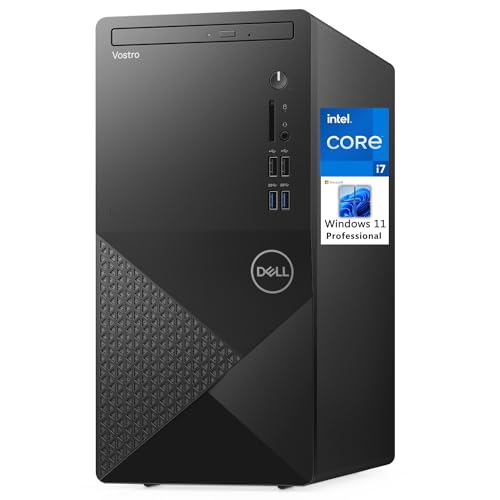 Dell Vostro 3888 Full Size Tower Business Desktop Computer, Intel Octa-Core i7-10700, 32GB DDR4 RAM, 1TB PCIe SSD + 1TB HDD, DVDRW, 802.11AC WiFi, Bluetooth, Keyboard and Mouse, Windows 11 Pro