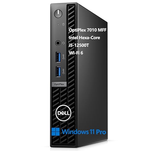 Dell OptiPlex 7010 MFF 1.2L 7000 Micro Form Factor Business Desktop Computer, 12th Gen Intel Hexa-Core i5-12500T (Beat i7-11700T), 16GB RAM, 512GB SSD, WiFi 6, Bluetooth, Windows 11 Pro