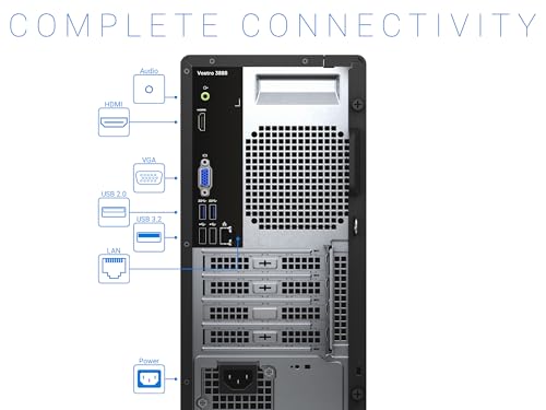 Dell Vostro 3888 Full Size Tower Business Desktop Computer, Intel Octa-Core i7-10700, 32GB DDR4 RAM, 1TB PCIe SSD + 1TB HDD, DVDRW, 802.11AC WiFi, Bluetooth, Keyboard and Mouse, Windows 11 Pro