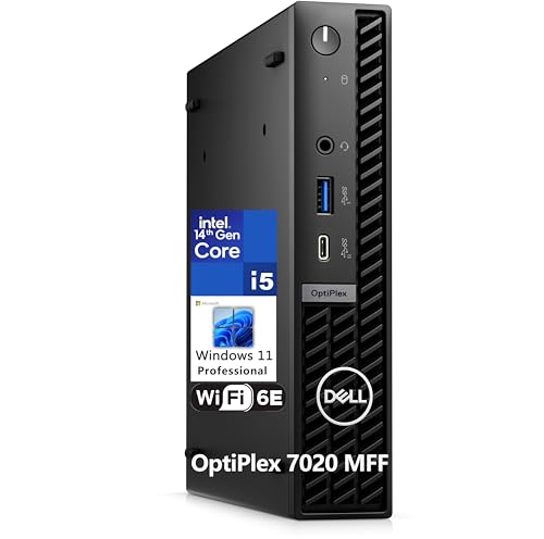 Dell OptiPlex 7020 MFF Mini PC 7000 Micro Form Factor Business Desktop Computer, 14th Gen Intel 14-Core i5-14500T (Beat i7-13700T), 16GB DDR5 RAM, 1TB PCIe SSD, WiFi 6E, KB and Mouse, Windows 11 Pro