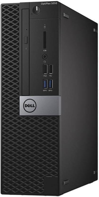 Dell OptiPlex 5050 SFF Desktop Computer, Core i7-7700 3.6 GHz, 16 GB RAM, 512 GB SSD, Keyboard & Mouse, Wi-Fi, Bluetooth, Windows 10 Pro 64, Black (Renewed)