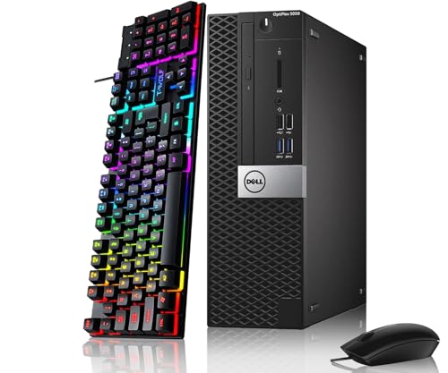 Dell Optiplex 5050 SFF Desktop Computer PC Core i5-6500 3.2GHz 16GB 256GB SSD, Keyboard & Mouse, DisplayPorts, HDMI, RJ-45, Windows 10 Pro (Renewed)