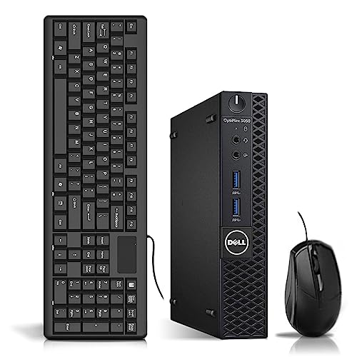 Dell OptiPlex 3050 Micro Mini PC Desktop Computer w/ 24" 1080p Monitor & Speakers, Core i5-6500T, 16GB RAM, 256GB SSD, USB Keyboard & Mouse, BT, WiFi Windows 10 Pro (Renewed)