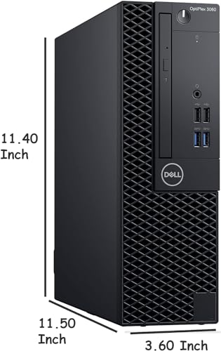 Dell OptiPlex 3060 SFF Desktop Computer PC, Quad Core i5-8500 3.0GHz up to 4.1GHz, 16GB RAM, 512GB SSD, RGB Keyboard, Mouse, DP, HDMI, Windows 10 Pro (Renewed)