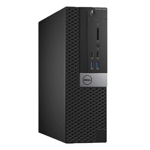 Dell OptiPlex 7040 SFF Desktop Computer, 24-Inch Full HD Monitor, Intel Quad Core i5-6500 16GB RAM 256GB SSD, WiFi, Bluetooth, Desktop PC Speakers, Win10 Pro (Renewed)