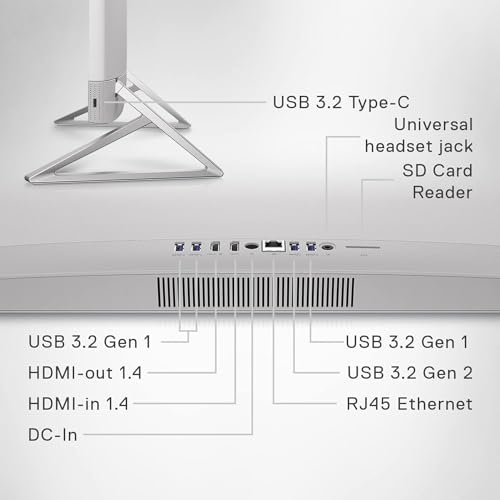 Dell Inspiron 7000-Series All in One 27" FHD Touchscreen Desktop Computer for Business, 13th Gen Intel 10-Core i7-1355U(Upto 5.0 GHz), 64GB RAM, 2TB SSD, NVIDIA GeForce MX550, WiFi 6E, Windows 11 Pro