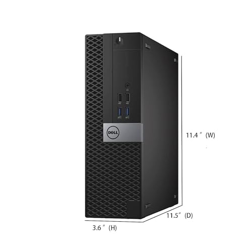 Dell OptiPlex 7040 SFF Desktop Computer, 24-Inch Full HD Monitor, Intel Quad Core i5-6500 16GB RAM 256GB SSD, WiFi, Bluetooth, Desktop PC Speakers, Win10 Pro (Renewed)