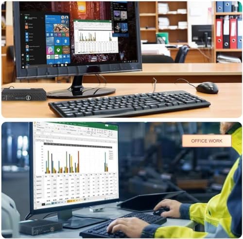 Dell OptiPlex 3050 Micro Mini PC Desktop Computer w/ 24" 1080p Monitor & Speakers, Core i5-6500T, 16GB RAM, 256GB SSD, USB Keyboard & Mouse, BT, WiFi Windows 10 Pro (Renewed)