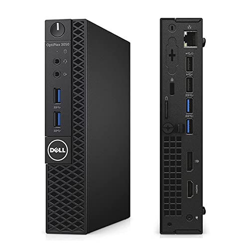 Dell OptiPlex 3050 Micro PC Desktop Mini Computer with 23.8in FHD Monitor, Core i5-7500T, 16GB RAM, 512GB SSD, RJ-45/LAN, DisplayPort, HDMI, Windows 10 Pro (Renewed)