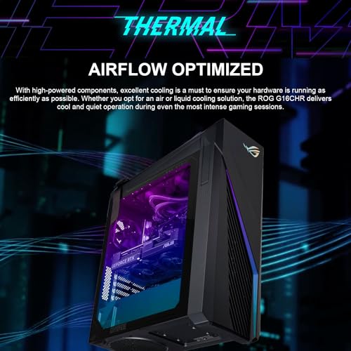 ASUS ROG Intel i7-14700F RTX 4060Ti Ultimate Gaming Desktop, Intel i7-14700F (Beats Intel i9-13900F), GeForce RTX 4060Ti, 64GB DDR5 RAM, 4TB SSD, DP, HDMI, Wi-Fi 6, Windows 11 Pro, Grey