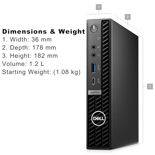 Dell OptiPlex Micro Plus 7000 7010 MFF Micro Form Factor 1.2L Business Desktop Computer, 13th Gen Intel 16 Cores i7-13700 up to 5.1GHz, 16GB DDR5 RAM, 1TB SSD, WiFi 6, Bluetooth, Windows 11 Pro