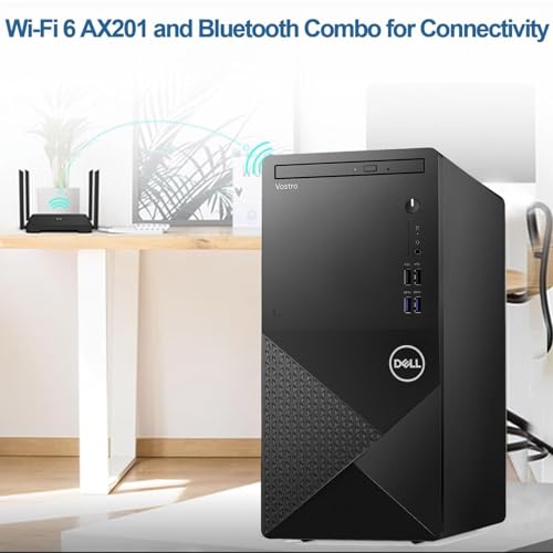 Dell Vostro 3910 Desktop Computer PC| 12th Gen Intel 4-Core Processor Up to 4.3GHz | 32GB RAM | 2TB SSD Storage | DisplayPort | HDMI | WiFi 6 | DVD-RW | Windows 11 Pro| Black