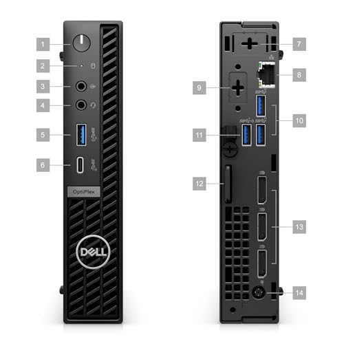 Dell OptiPlex Micro Plus 7000 7010 MFF Micro Form Factor 1.2L Business Desktop Computer, 13th Gen Intel 16 Cores i7-13700 up to 5.1GHz, 16GB DDR5 RAM, 1TB SSD, WiFi 6, Bluetooth, Windows 11 Pro