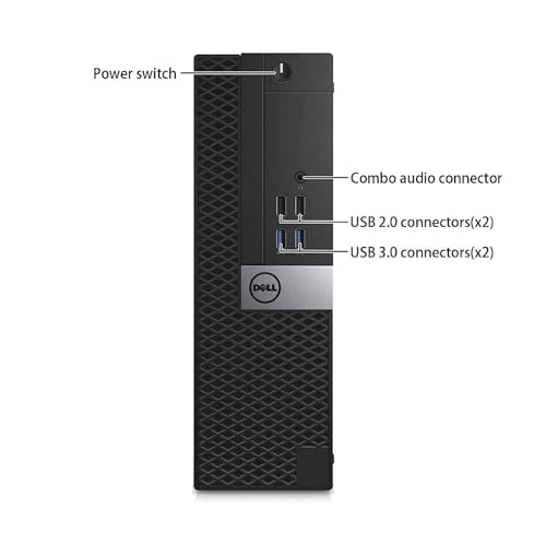 Dell OptiPlex 7040 SFF Desktop Computer, 24-Inch Full HD Monitor, Intel Quad Core i5-6500 16GB RAM 256GB SSD, WiFi, Bluetooth, Desktop PC Speakers, Win10 Pro (Renewed)