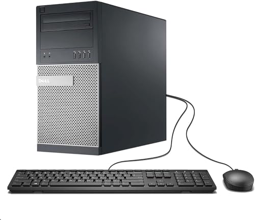 Dell OptiPlex Torre Desktop Computer PC, Core i5-3570, 8GB RAM, 1TB HDD, VGA, DisplayPort, Keyboard and Mouse, WiFi, BT, Windows 10 Pro (Renewed)