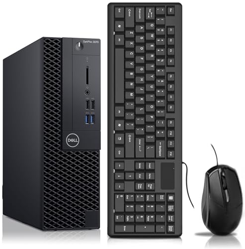 Dell Optiplex 3070 SFF Desktop Computer Small Form Factor with 24" FHD Monitor, Core i5-9500T, 16GB RAM, 1TB SSD, Wired Keyboard & Mouse, DP, RJ-45 Windows 10 Pro (Renewed)