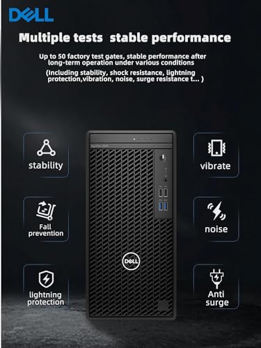 DELL Optiplex 3000 Tower Business Desktop Computer | 12th Gen Intel Core i5-12500 Processor | 64GB RAM | 1TB SSD | WiFi | DVD-RW | HDMI | Display Port(Support 4K) | Windows 11 Pro