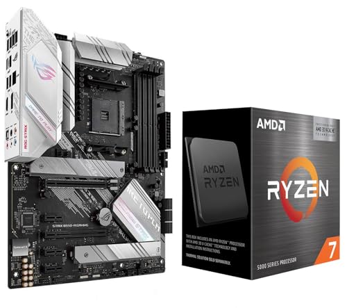 Micro Center AMD Ryzen 7 5700X3D CPU Processor Bundle with ASUS ROG Stix B550-A AMD AM4 Ryzen 5000 ATX Gaming Motherboard