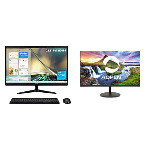 Acer Aspire C24-1700-UA91 AIO | 23.8" FHD IPS | Intel i3-1215U | 8GB DDR4 | 512GB SSD | Wi-Fi 6 | Windows 11 Home with AOPEN 24SA2Y bi 23.8" FHD VA-Monitor | Up to 75Hz | 1 x HDMI 1.4 & 1 x VGA