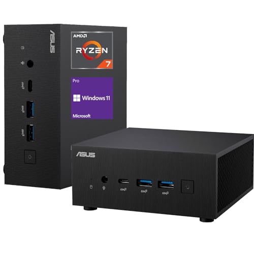 ASUS ExpertCenter Business Mini PC Desktop, AMD Ryzen 7 5800H Processor, 16GB RAM, 1TB PCIe SSD, HDMI, Display Port, RJ45, Wi-Fi 6, Windows 11 Pro, Black