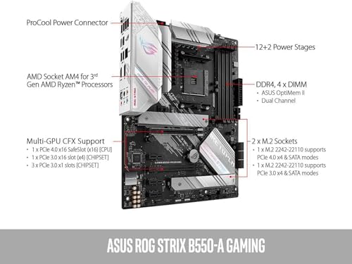 Micro Center AMD Ryzen 7 5700X3D CPU Processor Bundle with ASUS ROG Stix B550-A AMD AM4 Ryzen 5000 ATX Gaming Motherboard