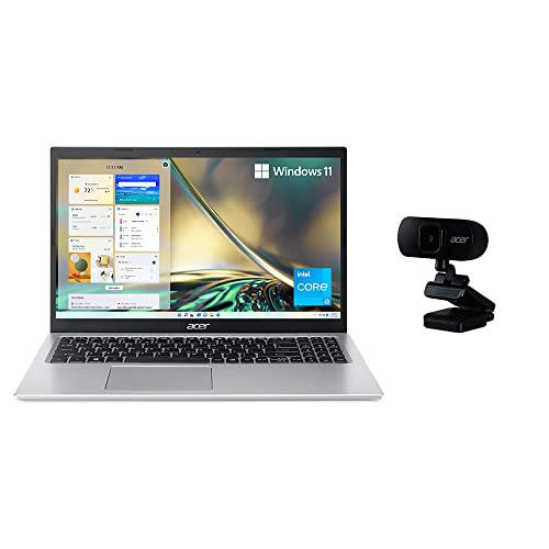 Acer Aspire 5 A515-56-32DK Slim Laptop | 15.6" FHD IPS | Core i3-1115G4 | 4GB DDR4 | 128GB NVMe SSD | WiFi 6 | Win 11 Home in S Mode with Full HD USB Streaming 2MP Webcam with Digital Microphone
