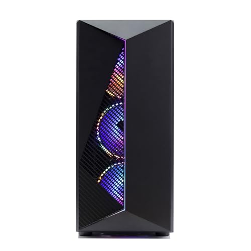 MXZ Desktop Gaming Computer Home&Office PC R5 5600G,16GB DDR4 3200, 500G NVME SSD，6 RGB Fans, WiFi & Win 11 Pro 64-bit Ready