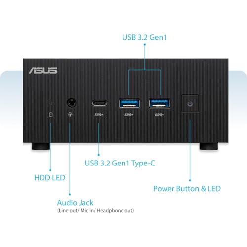 ASUS ExpertCenter Business Mini PC Desktop, AMD Ryzen 7 5800H Processor, 16GB RAM, 1TB PCIe SSD, HDMI, Display Port, RJ45, Wi-Fi 6, Windows 11 Pro, Black