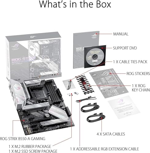 Micro Center AMD Ryzen 7 5700X3D CPU Processor Bundle with ASUS ROG Stix B550-A AMD AM4 Ryzen 5000 ATX Gaming Motherboard