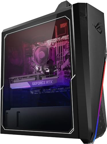ASUS 2024 Newest ROG Stri GA15 Gaming Desktop, AMD Ryzen 7-5800X(8 cores), NVIDIA GeForce RTX 3080, 64GB RAM, 2TB SSD, Wi-Fi 6, Bluetooth, Windows 11 Pro, with Microsoft Office Lifetime License