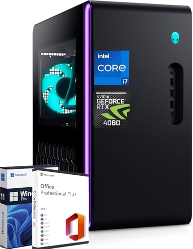 Alienware 2024 Aurora R16 Gaming Desktop,with Microsoft Office Lifetime License, Intel 14th Gen i7-14700F Up to 5.4GHz, GeForce RTX 4060 GPU, 32GB DDR5 RAM, 2TB SSD, 2TB HDD, Wi-Fi 6E, Windows 11 Pro